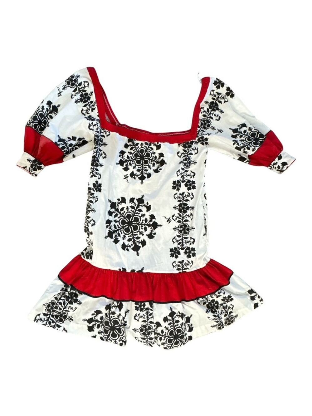 Vintage Mamo Howell Hawaiian Aloha Off The Shoulders Logo Dress Sz 2X-3x